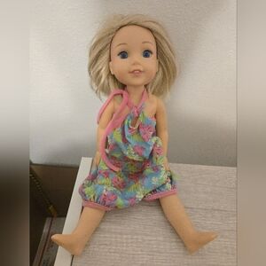 American Girl Wellie Wisher Camille Doll w/ Clothing Blonde Hair Blue Eyes